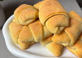 Tvarohové mini rohlíčky s Nutellou