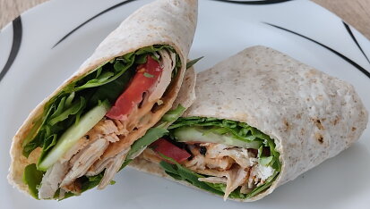 Tortilla s kuřecím masem z horkovzdušné fritézy