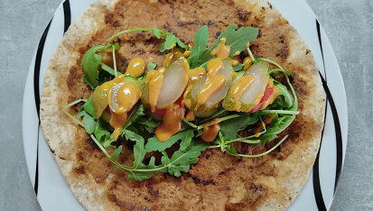 Tortilla v burgerovém stylu