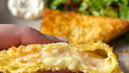 Smažák se šunkou z horkovzdušné fritézy