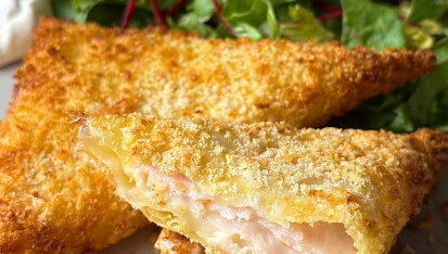 Smažák se šunkou z horkovzdušné fritézy