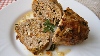 Sekaná se sýrem a zeleninou z horkovzdušné fritézy