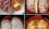 Sekaná se sýrem a zeleninou z horkovzdušné fritézy