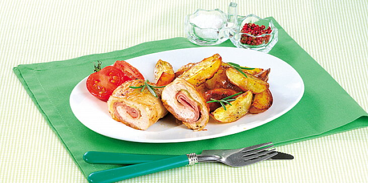 Kuřecí kapsa s pečeným bramborem