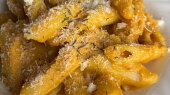 Dýňové „mac and cheese" s kuřecím masem
