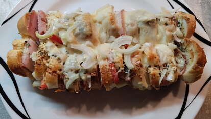 Rohlíková zapékačka, Naservírované na talíři