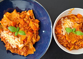 Lasagne z jedné pánve trochu jinak