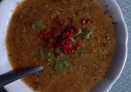 Vydatná vločková polévka s česnekem